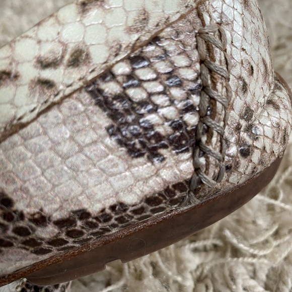 GEOX Leather Respira Snake Print Mules Loafers Driving Shoes - Picture 12 of 16